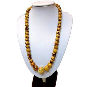 Vintage Very Rare Natural Tiger Coral Graduated Bead necklace 87 grams 23"